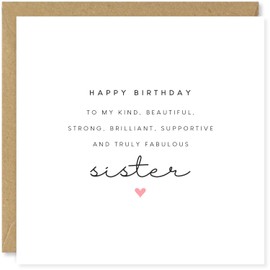 Happy Birthday Card For Sister Beautiful Poem Card