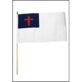 Quality Standard Flags STIBchristian Christian Stick Flags, 12 by 18"