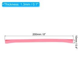 PATIKIL 8" Large Elastic Rubber Bands, 10 Pcs Big Silicone Rubber Bands Strap for Wrapping Notebook Office Supply Can File Folders Box, Pink