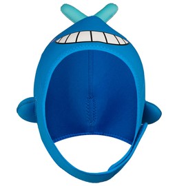 Wetsuit Hood Whale Fish 3mm Neoprene Scuba Diving Hood for Men Women Children, Scuba Dive Cap Hat Thermal Surfing Hood with Flow Vent for Snorkeling Swimming Water Sports (Blue)