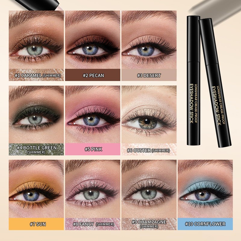 STNFAREBI Cream Eyeshadow Pen, Soft Creamy Eyeshadow, Shimmer Eyeshadow, Waterproof,