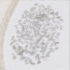 100Pcs Shiny Silver Rectangular Zircon Nail Rhinestones, 0.059×0.118 Inch Mini