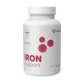 nutriADN  IRON SUPPORT - Hierro Suplemento 90 Dósis (3 Meses) (20 mg)  Vitamina C (300 mg)  Lipofer - Alta Absorcion, Aumenta la energía              