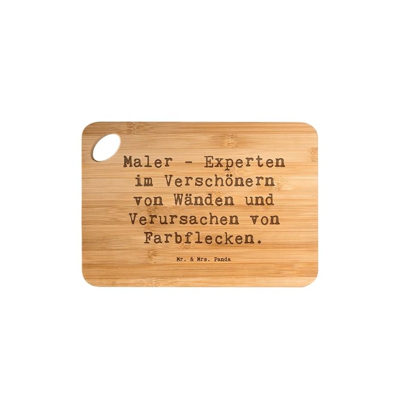 Mr. & Mrs. Panda Bambus - Schneidebrett Spruch Maler -