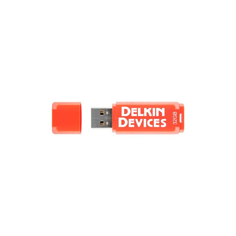 Delkin Devices 3.0 32GB USB Flash Drive, Plug & Play,