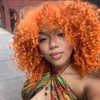 PORSMEER Pelucas Afro Rizadas De 35 Cm Para Mujer, Cortas,