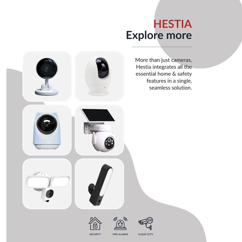HESTIA Indoor Pan/Tilt Auto Tracking Camera with 124gb MicroSD Card,