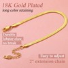 FindChic Dainty Anklets 18K Gold Plated Herringbone Snake Chain Layered