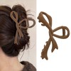 Brown Hair Claw Clips for Women Winter Hair Clips Bow