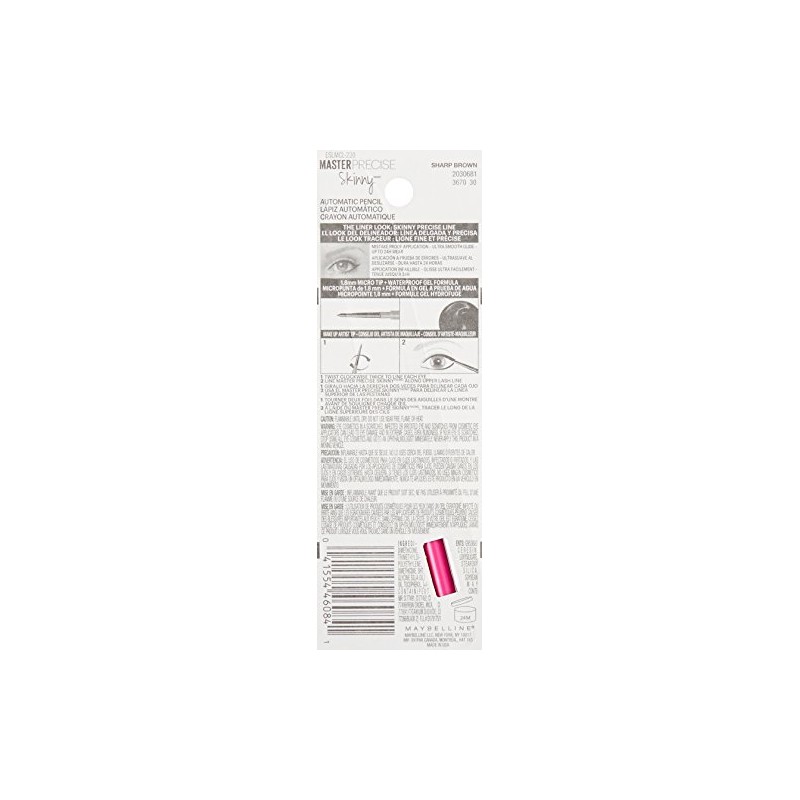 Maybelline ES Master Precise Skinny Sharp Delineador Retráctil, color Café