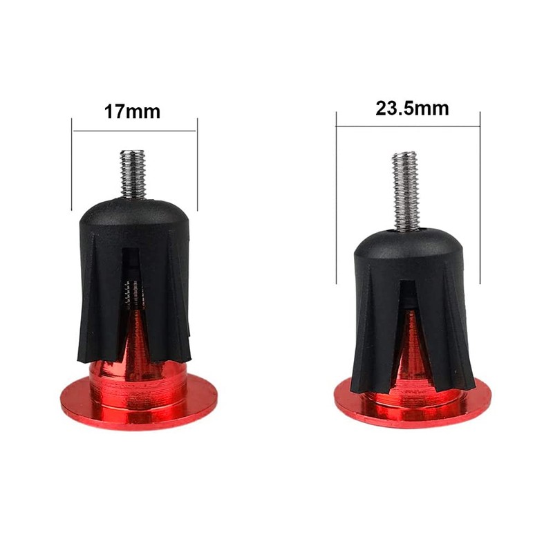 QitinDasen 2 Pairs Bike Handlebar End Plugs, Aluminum Bicycle Bar
