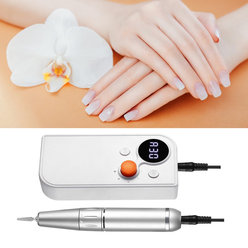 UV101 Nail Drill Machine LED Screen 0‑30000RPM Potable Nail Grinding
