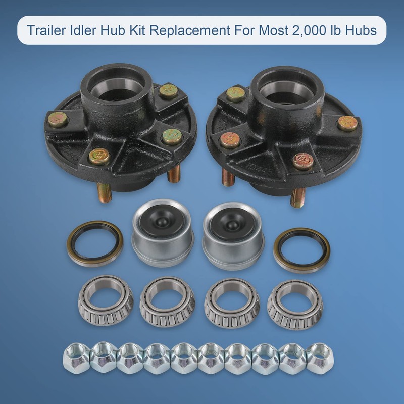 JDMSPEED 2 Trailer Idler Hub Kits 5 on 4.5" Replacement