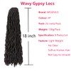 WIGENIUS Faux Locs Wavy Crochet Hair 6 Packs 18 Inches