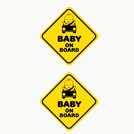 Autodomy Baby On Board Baby on Board Baby in Car Sticker Pack of 2 for Car (External Use)