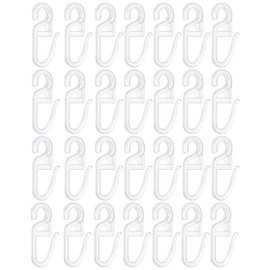 BPTRKOM Pack of 100 Curtain Hooks - Durable Curtain Hooks for Hanging Curtain Hooks Ruffle Tape Hooks Pleat Laying Hooks Curtain Rings Curtain Clip (Transparent)