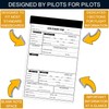 Feifeiya 6 Pcs Pilot Accessories Flight Pad VFR Notepad Pilot