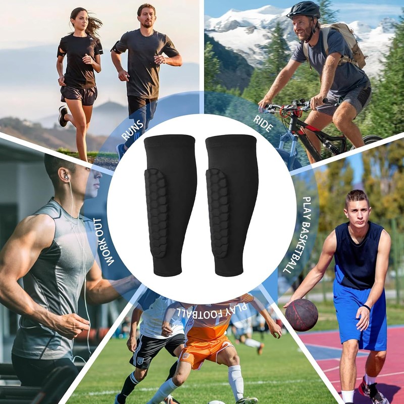 TuoYi 2 Pieces Soccer Shin Guards, Flexible Shin Guards Soccer