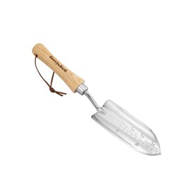 Berry&Bird Stainless Steel Hand Transplanting Trowel, Precision Depth Markings and Ergonomic Wood Handle, Ideal for Gardening Transplanting Weeding and Digging
