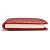 HISCOW Minimalist Checkbook Cover - Full Grain Leather (Pebbled Red)