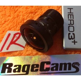 RageCams nv IR LENS 12mp 170 FOV INFRARED FOR HD HERO3+HERO4 GOPRO BLACK SILVER CAMERA