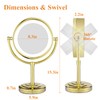 GURUN 8.5 Inch Tabletop LED Lighted Makeup Mirror with 10x