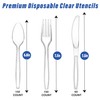 360 Count Extra Heavy Duty Clear Plastic Silverware, Disposable Plastic
