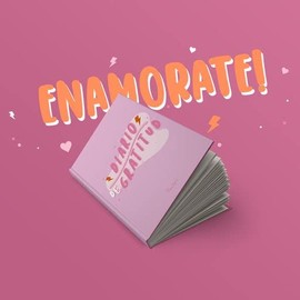 QSHI DIARIO PAUTIPS, Diario de Gratitud .Gratitude Journal con Afirmaciones, mindfulness, auto estima y crecimiento personal Pasta dura color rosa