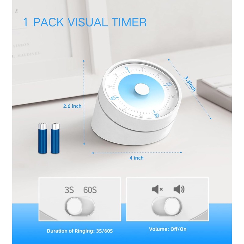 Rosenpatio Visual Timer for Adults Teenager - Timers for Classroom