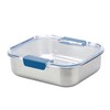 Smash Microwave Safe Stainless Steel Lunch/Sandwich/Meal Box, Blue
