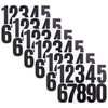 6 Sheets 3 Inch Black Number Stickers for Decoration for