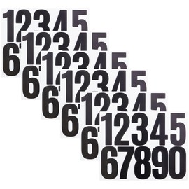 6 Sheets 3 Inch Black Number Stickers for Decoration for Mailbox, House Number.