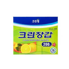 Clean Lab Disposable Clean Gloves 200 Sheets Sanitary Gloves Kitchen Vinyl / 크린랩 일회용 크린장갑 200매 위생 장갑 주방 비닐