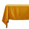 HOMESCAPES Yellow Table Cloth, Plain Cotton Tablecloth, Large Rectangular, Handcrafted