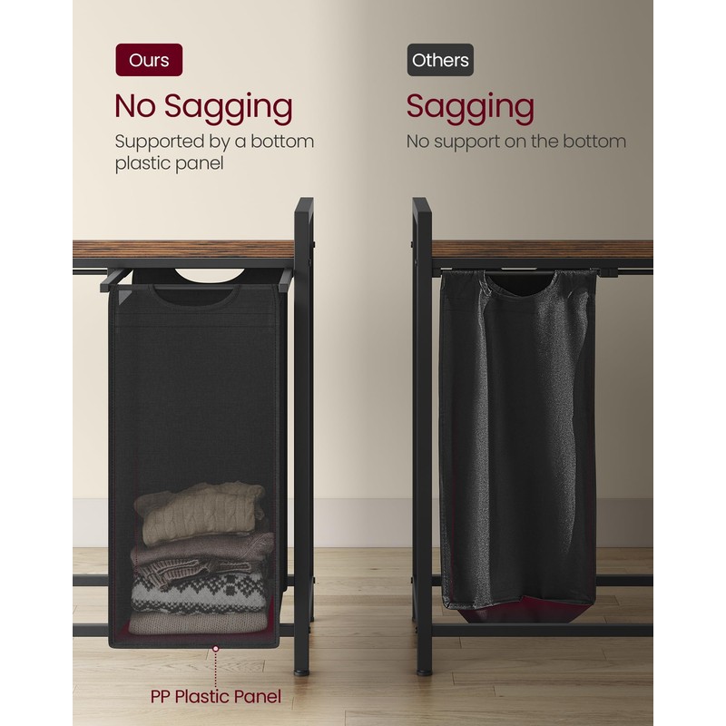 VASAGLE Laundry Hamper, Laundry Basket, Laundry Sorter with 5 Pull-Out