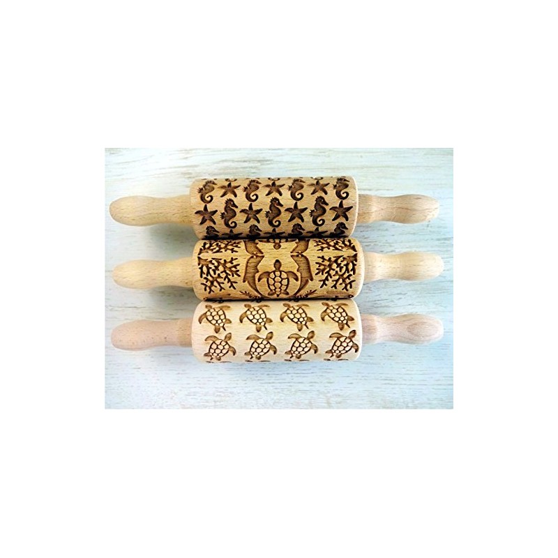 Holiday Rolling Pin Set of 3 Children's Rolling Pins for