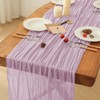 Leetaltree 1 Pack Lilac Cheese Cloth Table Runner, 35x120 Inch