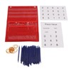 Counting Place Value Pocket Chart with 200pcs Straw 20 Rubber