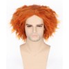 LeMarnia Mad Hatter Wig Orange Short Curly Wig for Halloween