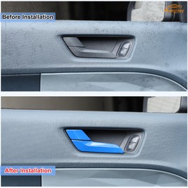 Aunginsy 8Pcs Car Inner Door Handle Switch Panel Trim Cover Compatible with Ford Maverick 2022-2025 Pickup Front Rear Door Handle Bowl Frame Panel Protector Decorative Sticker ABS Interior Accessories