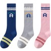 [HOLRAFAN] 子供靴下 膝丈 ガールズ スポーツ ソックス 3足セット キッズ靴下 キッズ ソックス