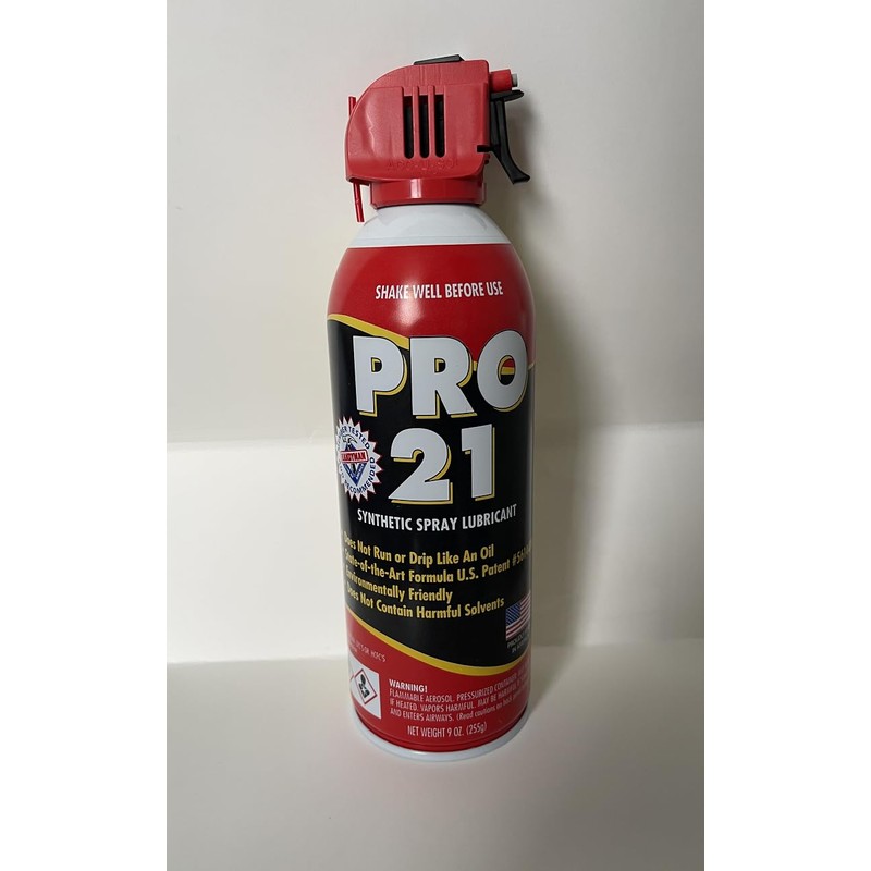 Pro 21 Synthetic Spray Lubricant, Multi-Purpose, No-Drip Formula, Great for