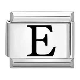 Quiges Jewellery Italian Charm Laser Link for 9 mm Charms Bracelet E