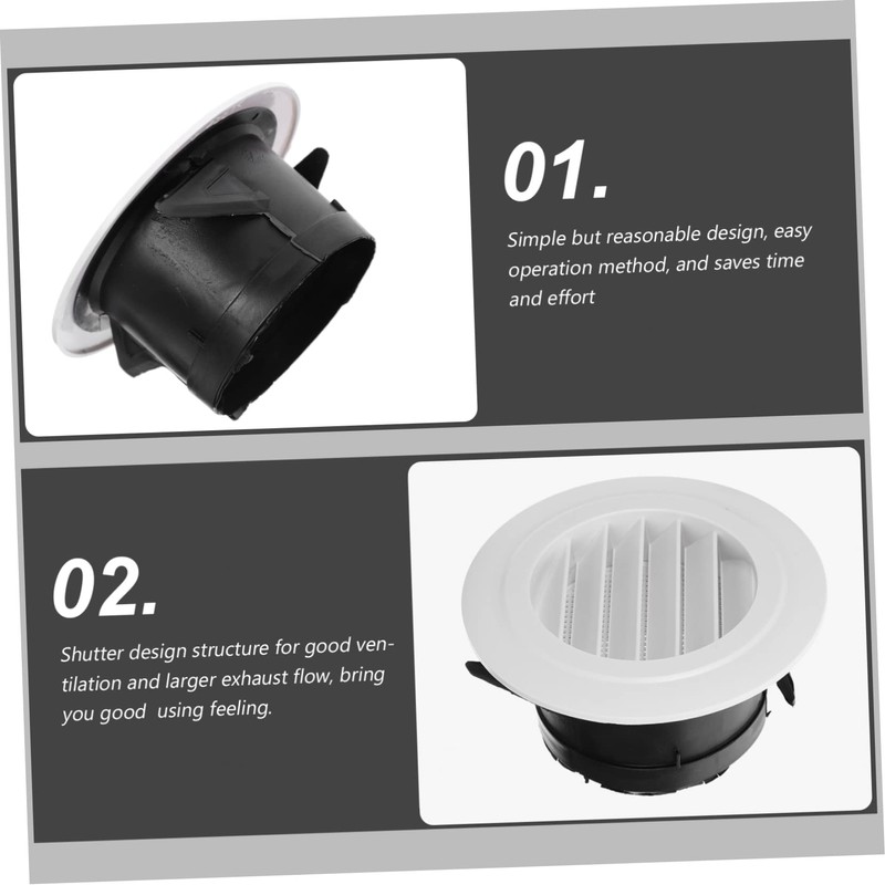 Gatuida Round Air Vent Cover Soffit Air Exhaust Vent Grille