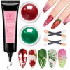 DRMODE 3D Nail Gel and Chrome Nail Powder Kit, Christmas