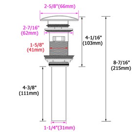 Angle Simple Bathroom Sink Drain with Overflow, Brass Pop Up Sink Drain Stopper Oil-Rubbed Bronze
