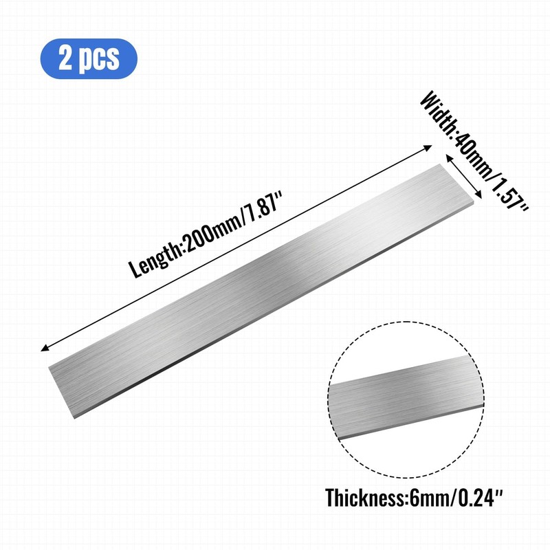304 Stainless Steel Flat Bar 2PCS, 1/4" Thick 1 9/16"