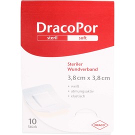 DracoPor Soft White 3.8 x 3.8 cm Sterile Pack of 10