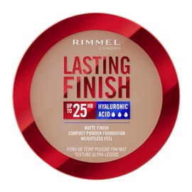 Rimmel Rimmel Lasting Finish 25 HR Compact Foundation 009 Honey, Matte Buildable Coverage, Powder-to-Cream, Anti-Pollution Shields, SPF 20, Hyaluronic Acid, Waterproof, Hides Imperfections