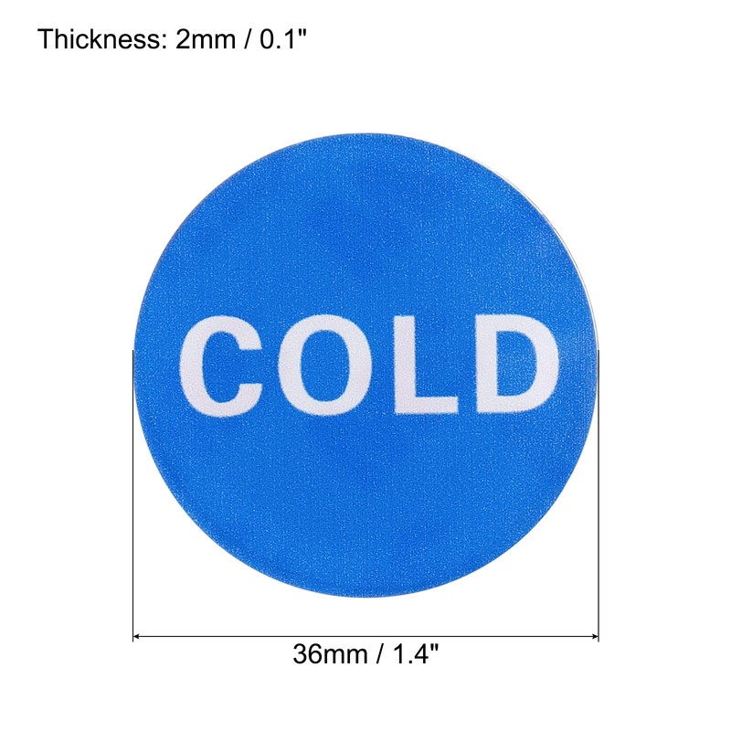 PATIKIL Self Stick Hot/Cold Water Label, 10 Pairs/20 Pack Acrylic